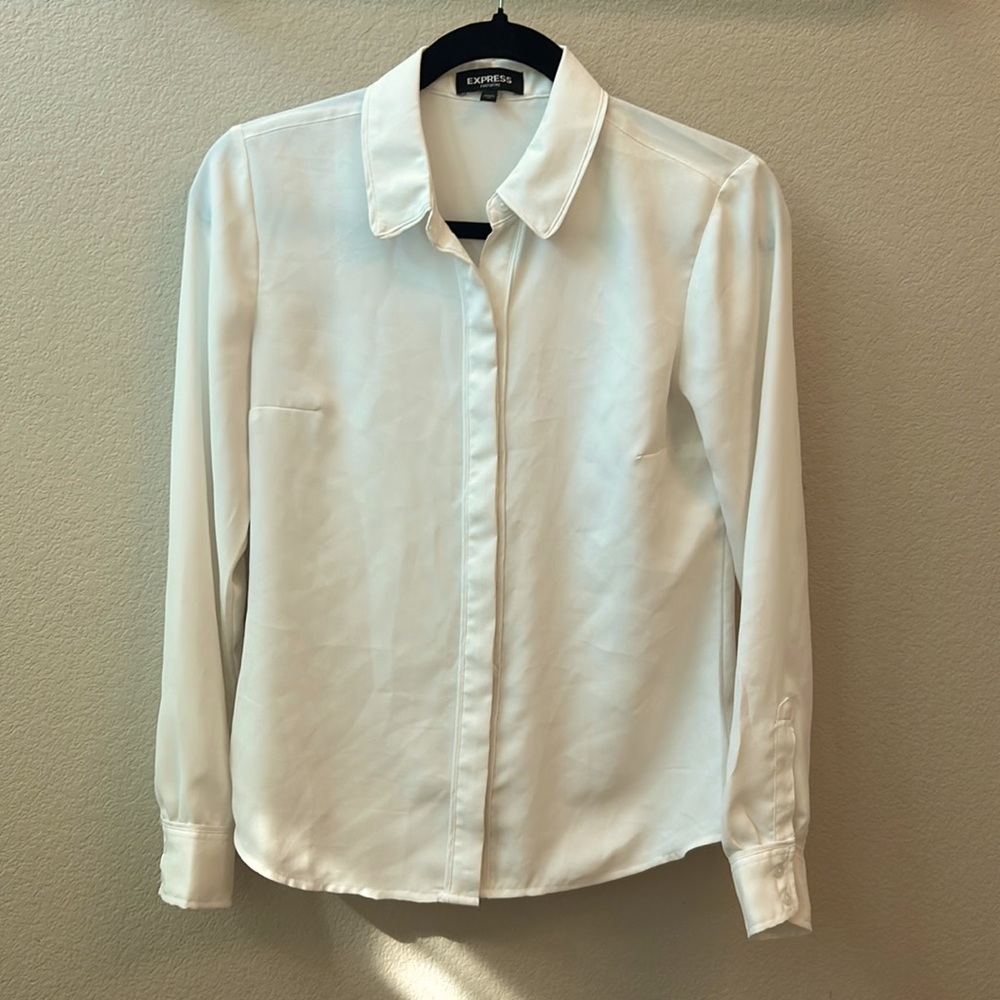 Express white button up